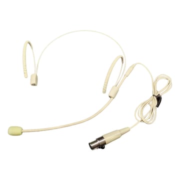 Sistem de microfon headset fără fir cu receptor, microfon omnidirecțional, interval de frecvențe 100 Hz–20 kHz, SNR ≥75 dB, putere nominală 20 mW, tensiune de funcționare 1–9 V