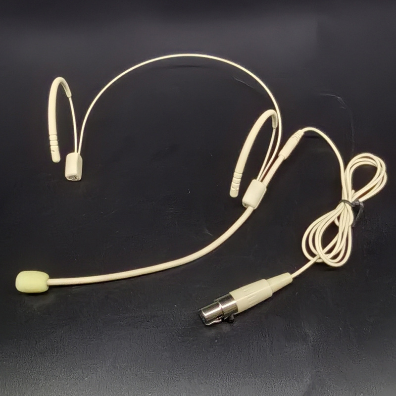 Sistem de microfon headset fără fir cu receptor, microfon omnidirecțional, interval de frecvențe 100 Hz–20 kHz, SNR ≥75 dB, putere nominală 20 mW, tensiune de funcționare 1–9 V