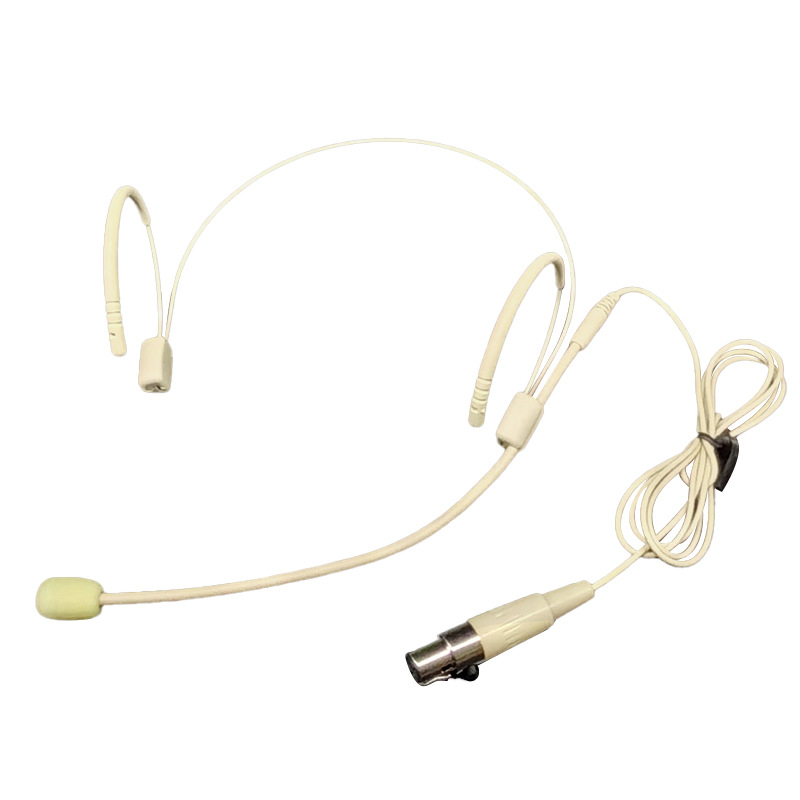 Sistem de microfon headset fără fir cu receptor, microfon omnidirecțional, interval de frecvențe 100 Hz–20 kHz, SNR ≥75 dB, putere nominală 20 mW, tensiune de funcționare 1–9 V