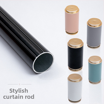 Sada tyčí na záves zo hliníkovej zliatiny, jednorúrka alebo dvojrúrka, moderný a jednoduchý štýl, prispôsobiteľné