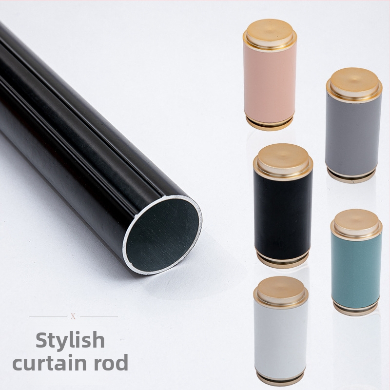Sada tyčí na záves zo hliníkovej zliatiny, jednorúrka alebo dvojrúrka, moderný a jednoduchý štýl, prispôsobiteľné