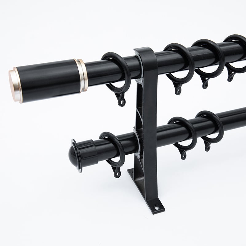 Σετ ράγες κουρτινών με βραχίονες από κράμα αλουμινίου, μονή ή διπλή ράγα, μοντέρνο και απλό στυλ, προσαρμοστικό