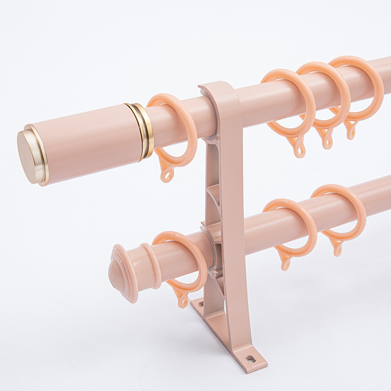 Σετ ράγες κουρτινών με βραχίονες από κράμα αλουμινίου, μονή ή διπλή ράγα, μοντέρνο και απλό στυλ, προσαρμοστικό