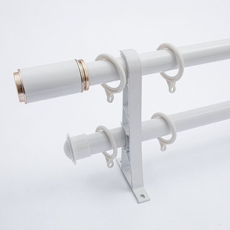 Σετ ράγες κουρτινών με βραχίονες από κράμα αλουμινίου, μονή ή διπλή ράγα, μοντέρνο και απλό στυλ, προσαρμοστικό