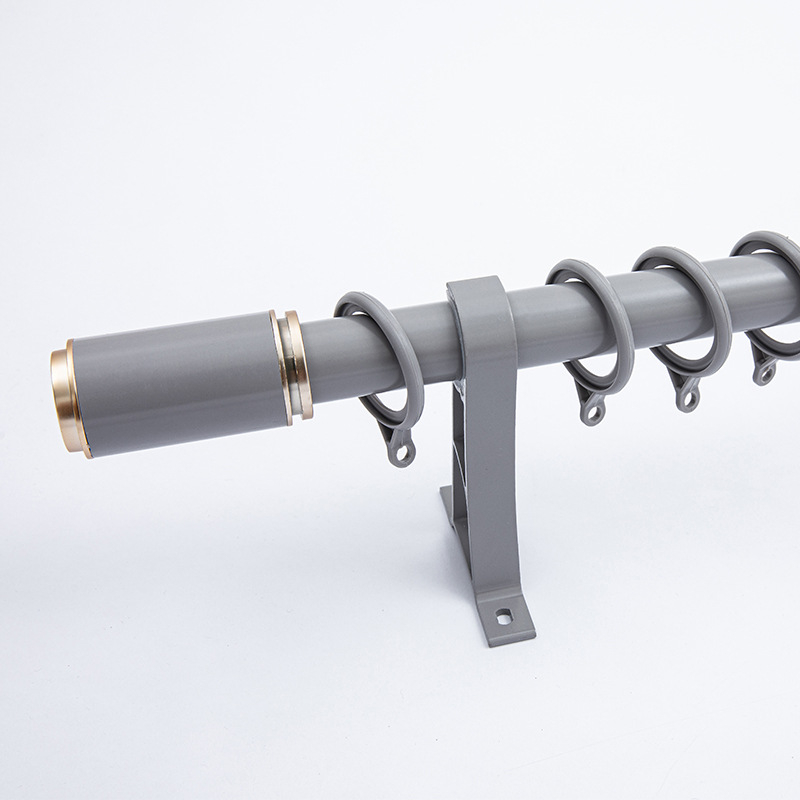 Σετ ράγες κουρτινών με βραχίονες από κράμα αλουμινίου, μονή ή διπλή ράγα, μοντέρνο και απλό στυλ, προσαρμοστικό