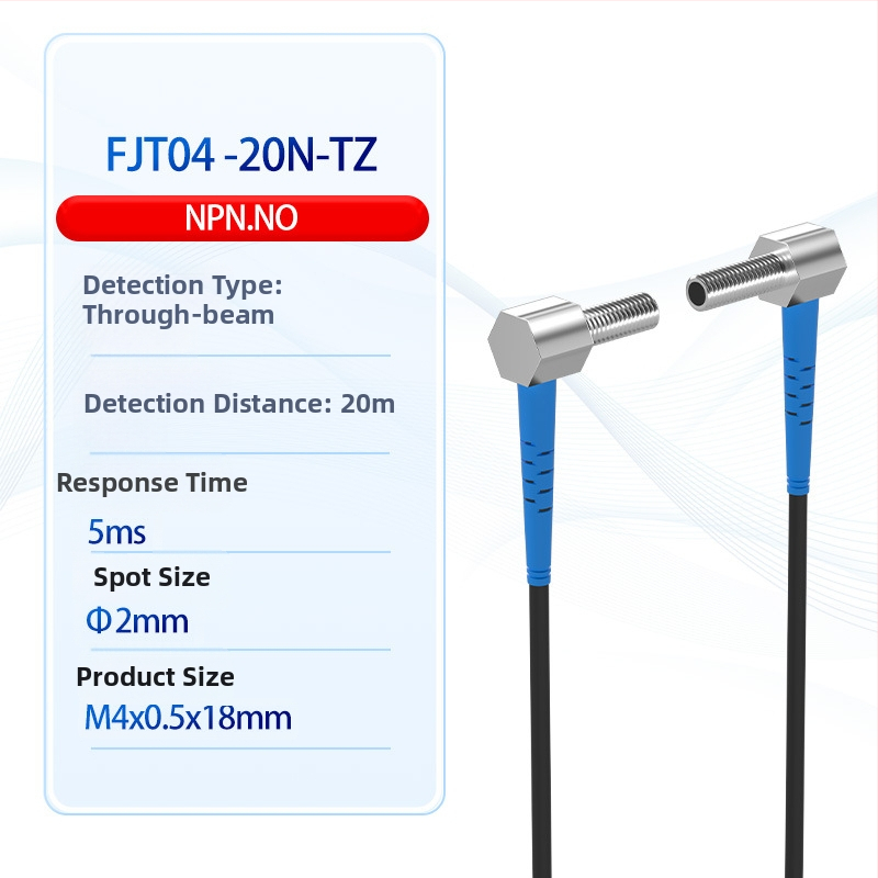 FUWEI laserový senzor na meranie vzdialenosti, 20 m dosah, pravouhlá orientácia, model FJT04-20N-TZ, IP65
