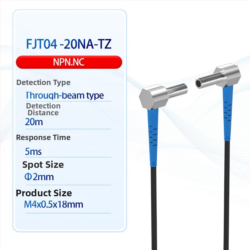 FUWEI laserový senzor na meranie vzdialenosti, 20 m dosah, pravouhlá orientácia, model FJT04-20N-TZ, IP65