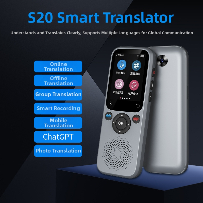 Prijenosni offline prevoditelj, simulirano prevođenje, glasovni prijevod, snimanje i transkripcija, model S20