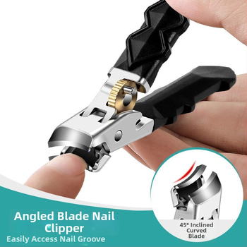 Σετ κοπτών νυχιών με μεγάλο άνοιγμα, προστασία από πιτσιλίσματα, εργονομική λαβή, υλικό πλαστικό + ανοξείδωτος χάλυβας, φορητό οικιακό μοντέλο