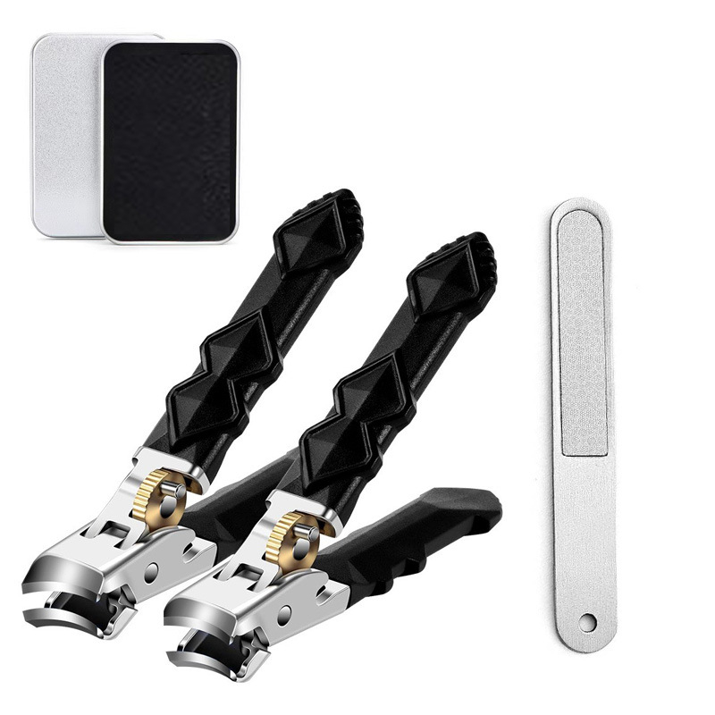 Σετ κοπτών νυχιών με μεγάλο άνοιγμα, προστασία από πιτσιλίσματα, εργονομική λαβή, υλικό πλαστικό + ανοξείδωτος χάλυβας, φορητό οικιακό μοντέλο