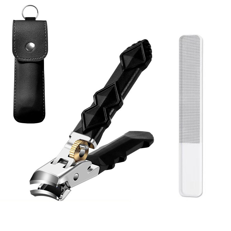 Σετ κοπτών νυχιών με μεγάλο άνοιγμα, προστασία από πιτσιλίσματα, εργονομική λαβή, υλικό πλαστικό + ανοξείδωτος χάλυβας, φορητό οικιακό μοντέλο