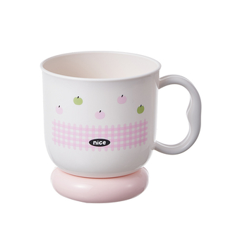 Dječji čašica za četkicu s držalom, otisak s točkicama, PP plastika, okruglog oblika, Marke Also, 120 komada po kartonu