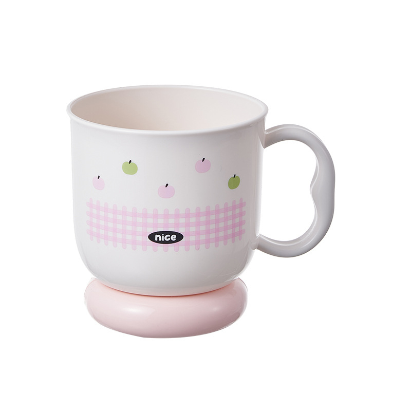 Dječji čašica za četkicu s držalom, otisak s točkicama, PP plastika, okruglog oblika, Marke Also, 120 komada po kartonu