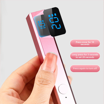 Ručna lampa za nokte, 8 sekundi brzo sušenje, metalna konstrukcija, kompaktna i prijenosna, punjiva lampa za fototerapiju noktiju