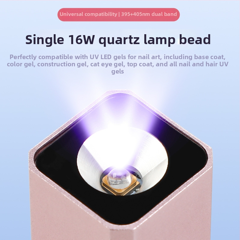 Ručna lampa za nokte, 8 sekundi brzo sušenje, metalna konstrukcija, kompaktna i prijenosna, punjiva lampa za fototerapiju noktiju