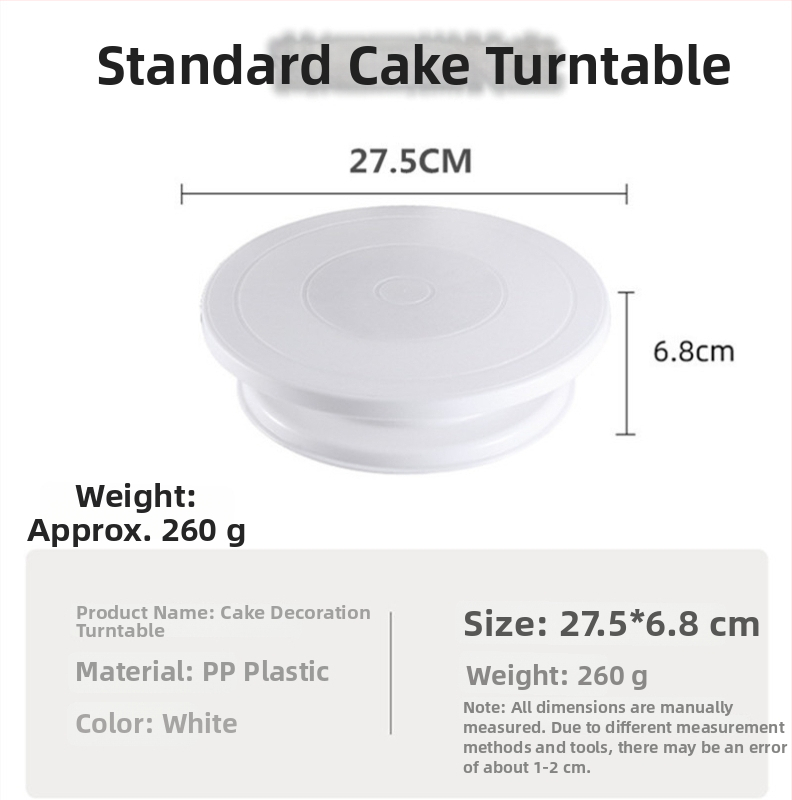 Set alata za ukrašavanje torti s okruglom okretnoj pločom, plastična spatula, šprica za kremu, ukrasni nastavci i mikser za jaja