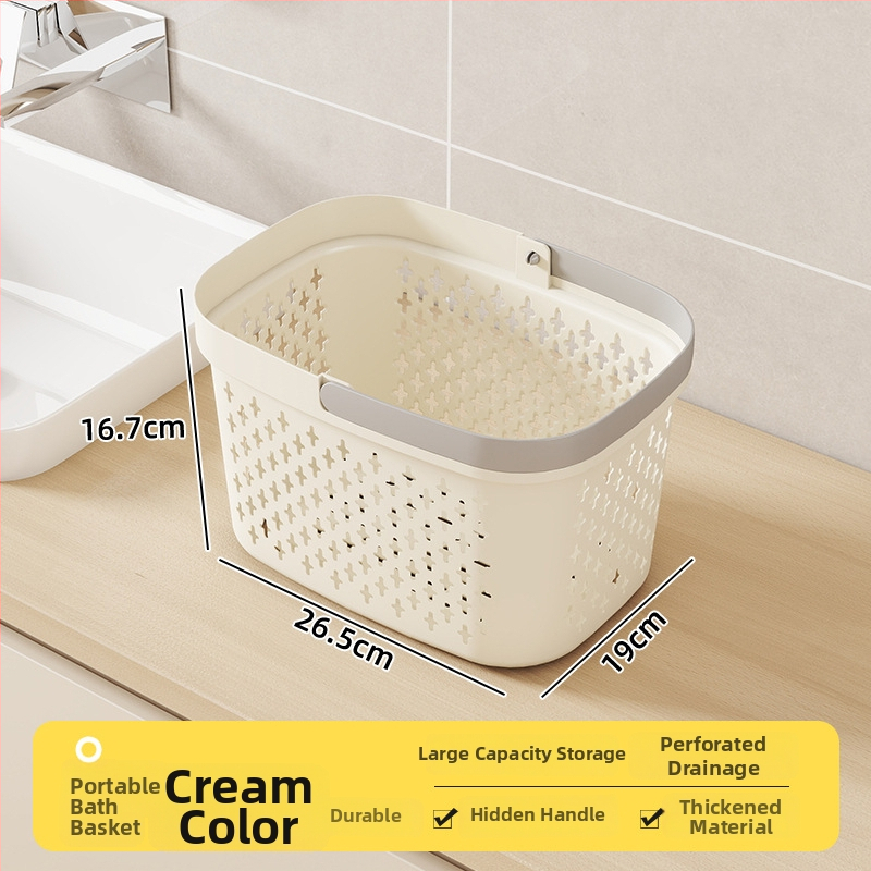 Κάλαθι αποθήκευσης μπάνιου με αποστράγγιση, πλαστικό PP, μινιμαλιστικό στυλ, φορητό κάλαθι ντους (Μοντέλο: Πολλαπλές προδιαγραφές; Συσκευασία: 96 τεμάχια)