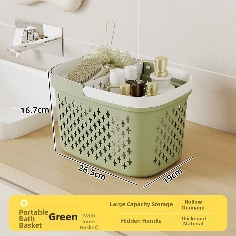 Κάλαθι αποθήκευσης μπάνιου με αποστράγγιση, πλαστικό PP, μινιμαλιστικό στυλ, φορητό κάλαθι ντους (Μοντέλο: Πολλαπλές προδιαγραφές; Συσκευασία: 96 τεμάχια)