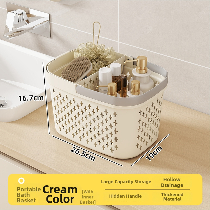 Κάλαθι αποθήκευσης μπάνιου με αποστράγγιση, πλαστικό PP, μινιμαλιστικό στυλ, φορητό κάλαθι ντους (Μοντέλο: Πολλαπλές προδιαγραφές; Συσκευασία: 96 τεμάχια)