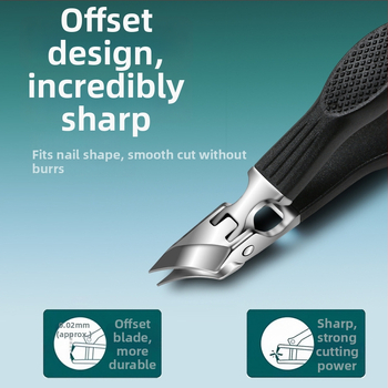 Φορητός κόπτης νυχιών από ανοξείδωτο χάλυβα με κεκλιμένο και μυτερό στόμιο