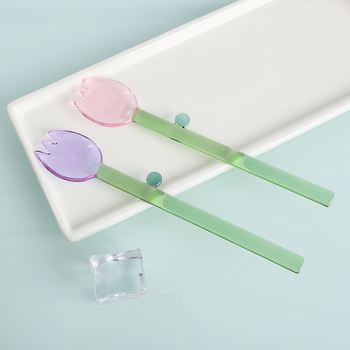 Staklena žlica, nordijski stil, jednobojni uzorak, otisnuti logo, mogućnost prilagodbe