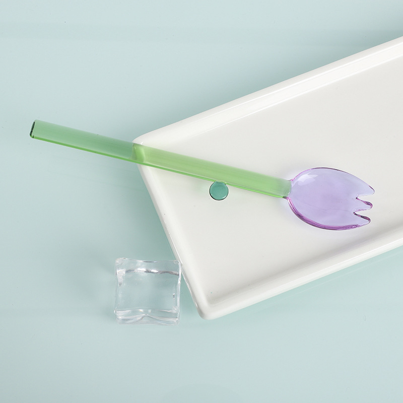 Staklena žlica, nordijski stil, jednobojni uzorak, otisnuti logo, mogućnost prilagodbe