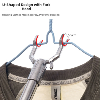 Rozsdamentes acél kihúzható ruhaszárító rúd – egyrészes kar, vastag kivitelezés, erkélyhez