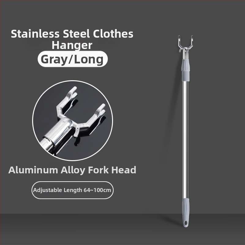 Rozsdamentes acél kihúzható ruhaszárító rúd – egyrészes kar, vastag kivitelezés, erkélyhez