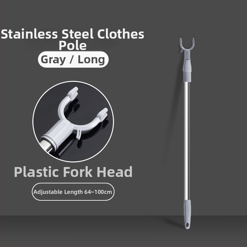 Rozsdamentes acél kihúzható ruhaszárító rúd – egyrészes kar, vastag kivitelezés, erkélyhez