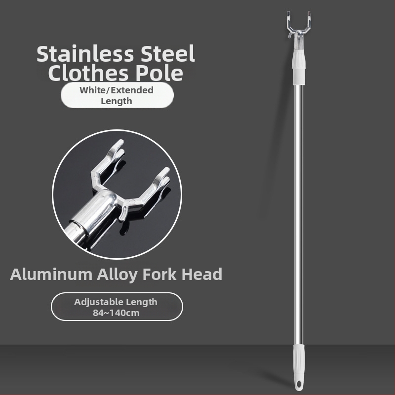 Rozsdamentes acél kihúzható ruhaszárító rúd – egyrészes kar, vastag kivitelezés, erkélyhez