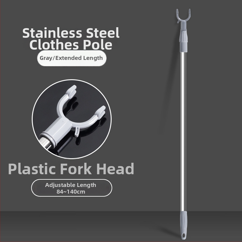 Rozsdamentes acél kihúzható ruhaszárító rúd – egyrészes kar, vastag kivitelezés, erkélyhez