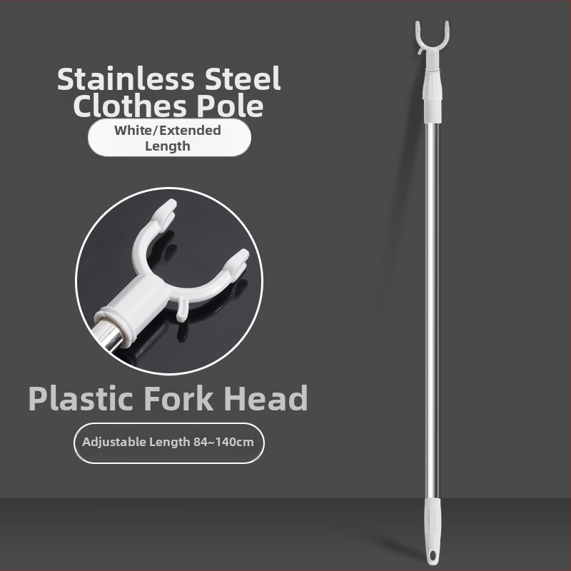 Rozsdamentes acél kihúzható ruhaszárító rúd – egyrészes kar, vastag kivitelezés, erkélyhez