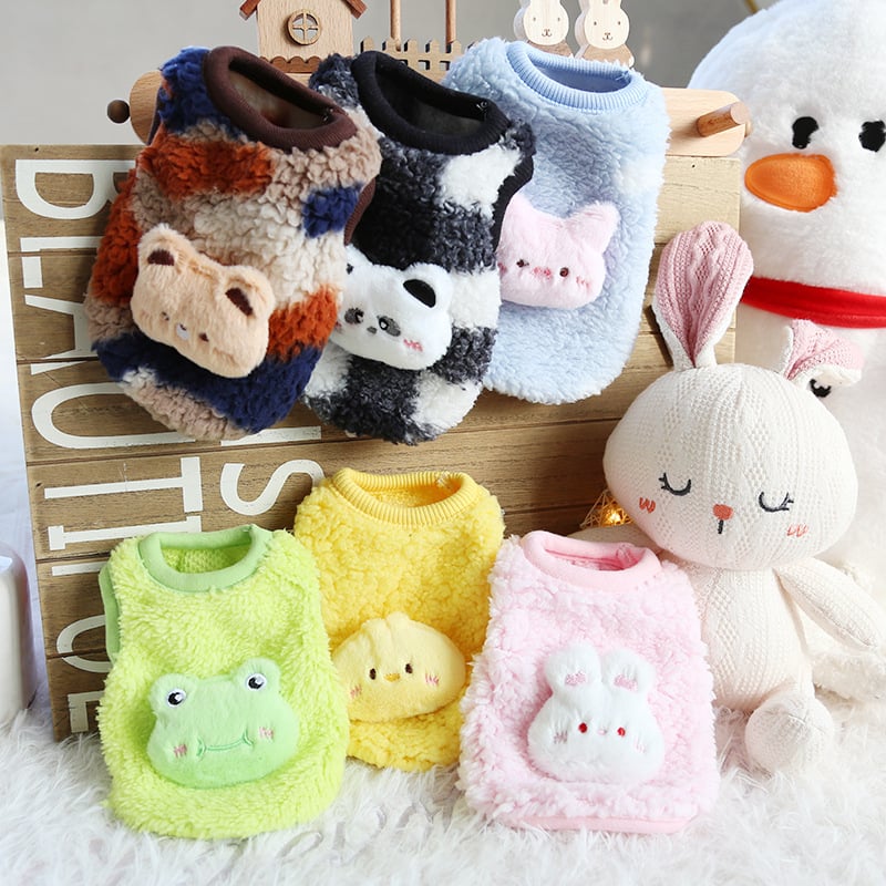 Petstyle crtani zimski prsluk za kućne ljubimce - tkanina, odjeća za pse i mačke