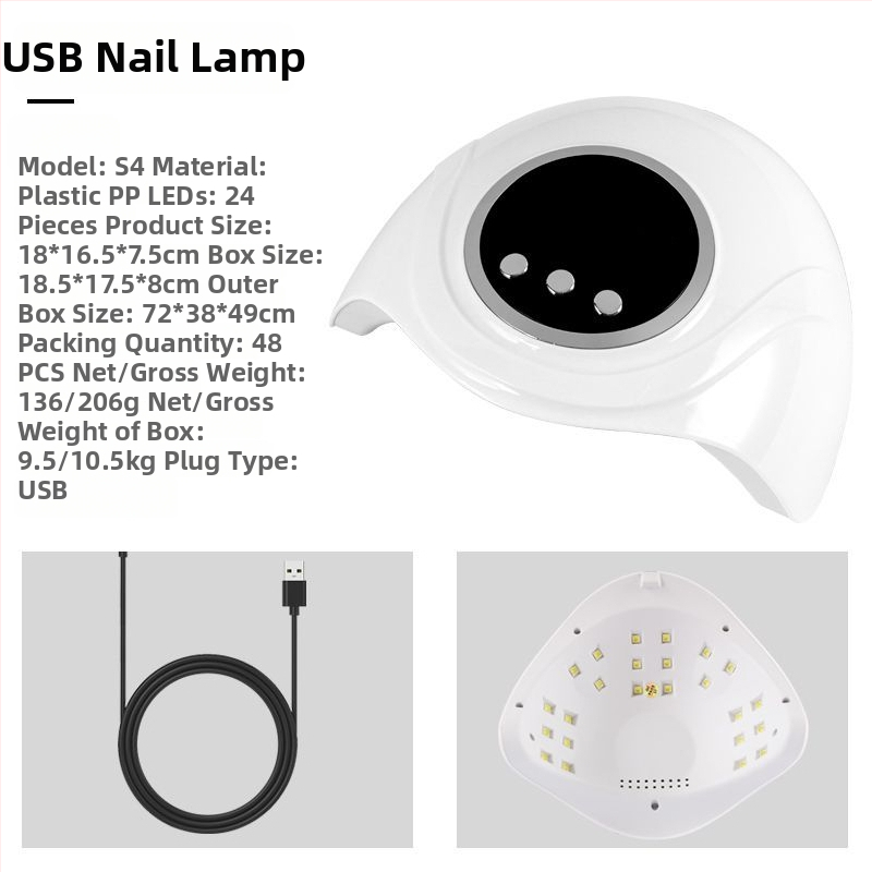 USB körömlámpa, 24 LED, érzékelő, időzítő, modell Q4, Zhejiang eredetű