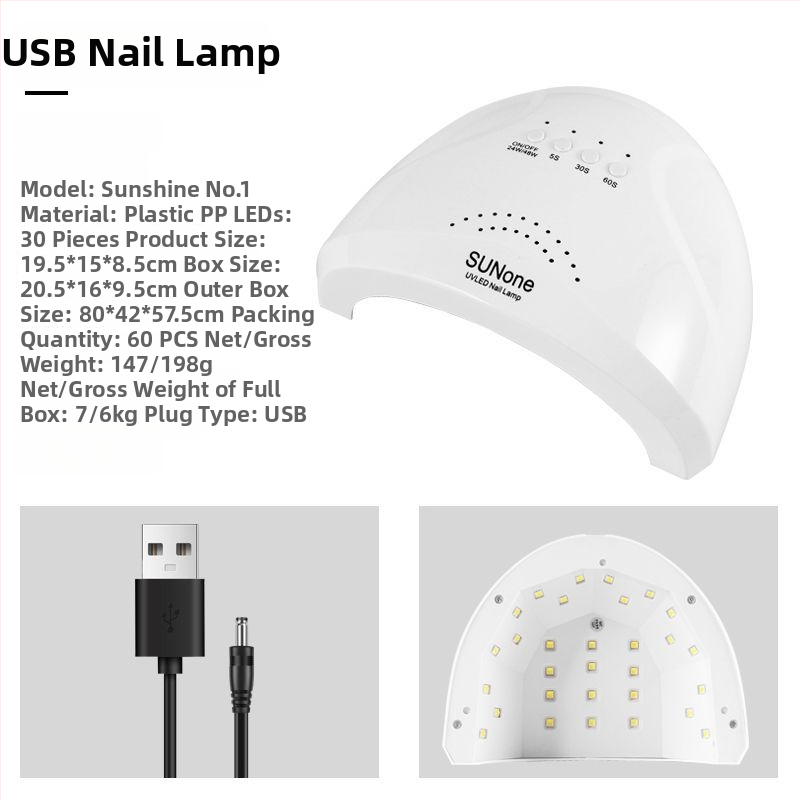 USB körömlámpa, 24 LED, érzékelő, időzítő, modell Q4, Zhejiang eredetű