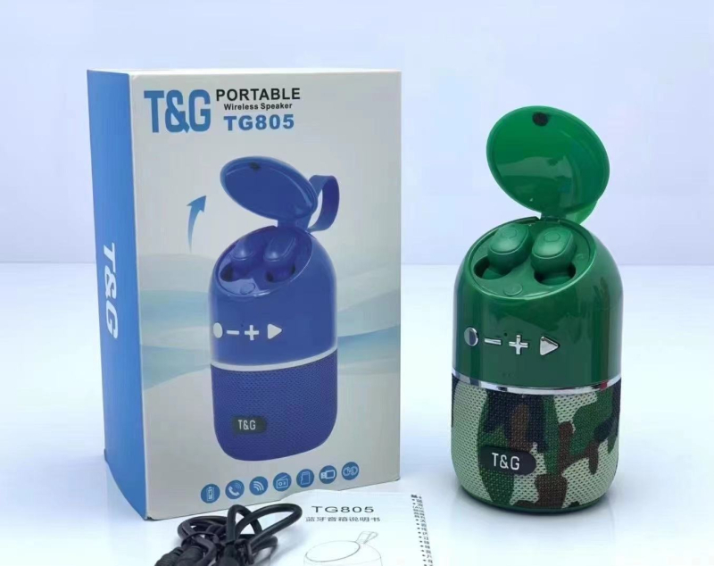 2-u-1 Mini vanjski bežični Bluetooth zvučnik s ugrađenom baterijom, IPX4 vodootpornost, BT 5.0, 5W izlaz, raspon frekvencija 100Hz–20kHz