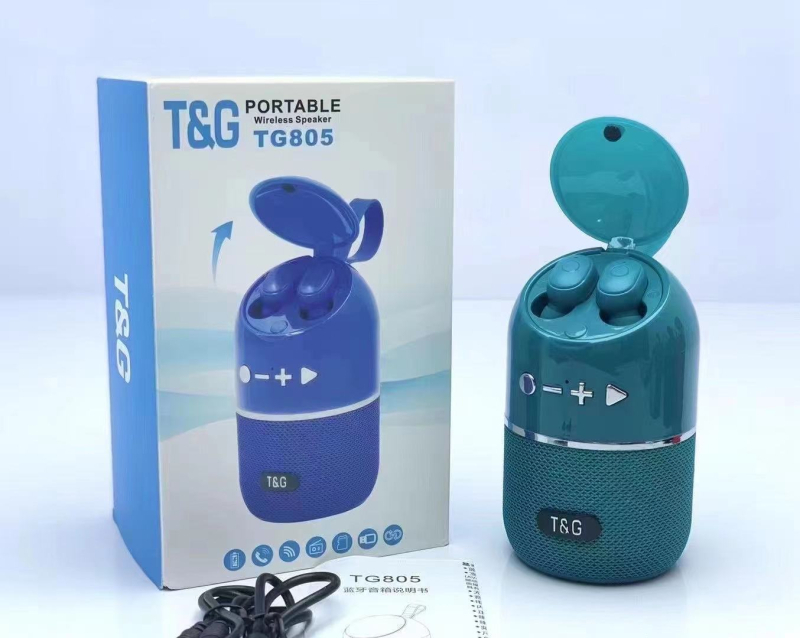 2-u-1 Mini vanjski bežični Bluetooth zvučnik s ugrađenom baterijom, IPX4 vodootpornost, BT 5.0, 5W izlaz, raspon frekvencija 100Hz–20kHz