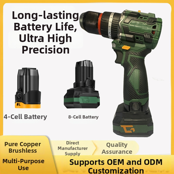 Bezuhlíková lítiová vŕtačka – pravý pištoľový dizajn, plynulá regulácia rýchlosti, maximálny priemer vrtáka 10 mm