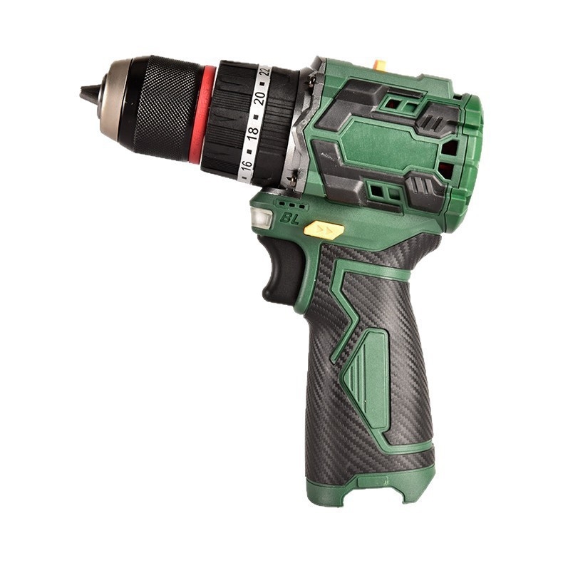 Brushless lítium akkumulátoros fúró – egyenes pisztoly-formájú kivitel, fokozatmentes sebességszabályozás, maximális fúrótár átmérője 10 mm