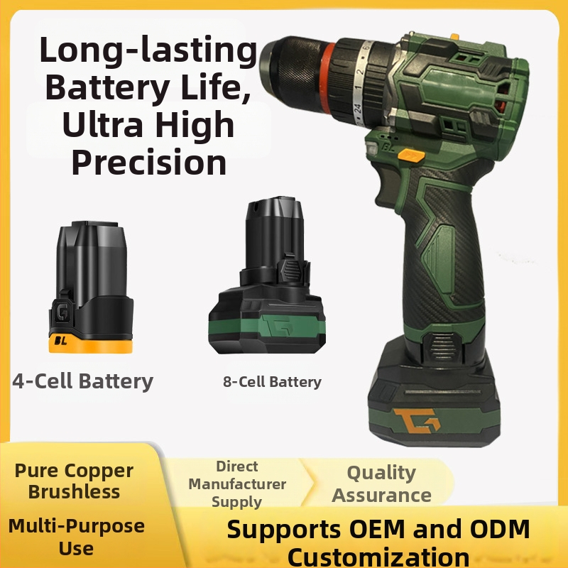 Bezuhlíková lítiová vŕtačka – pravý pištoľový dizajn, plynulá regulácia rýchlosti, maximálny priemer vrtáka 10 mm