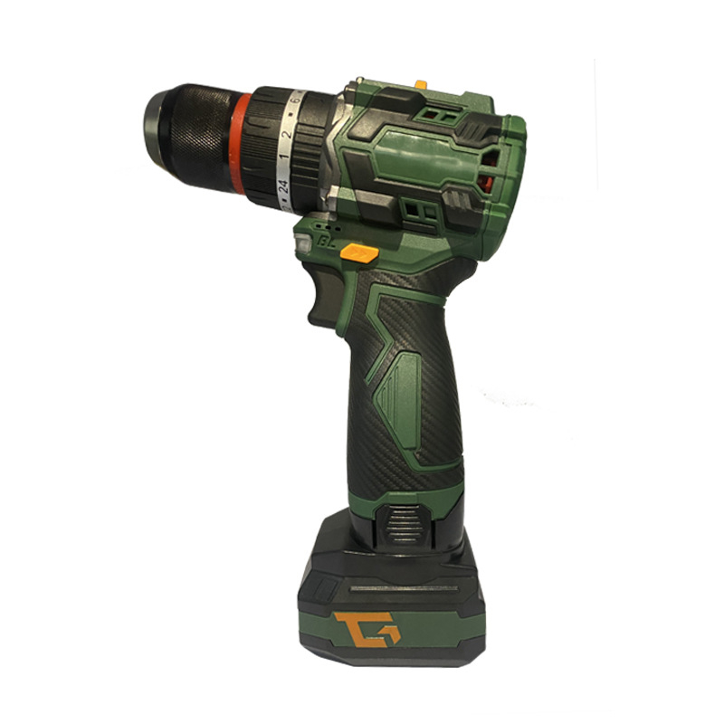 Brushless lítium akkumulátoros fúró – egyenes pisztoly-formájú kivitel, fokozatmentes sebességszabályozás, maximális fúrótár átmérője 10 mm