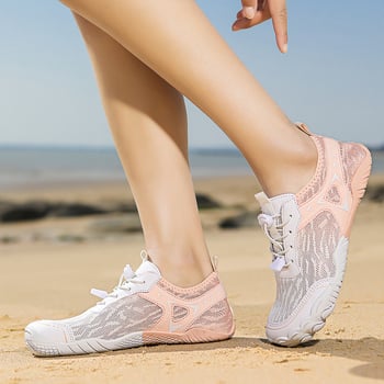 Παπούτσια διάσχισης ποταμών - Unisex, διαπνέον επάνω από πλέγμα, σόλα από φυσικό καουτσούκ, ελαστικό κλείσιμο με λουρί