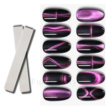 Alat za nokte DIY s mini cat-eye magnetskom trakom, višenamjenski, metalna konstrukcija, 20 g