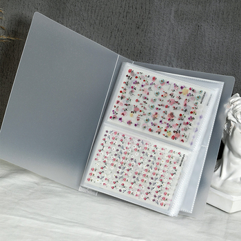 Album za pohranu naljepnica za nokte – japanskog stila, proziran, otporan na prašinu, za naljepnice za nokte, prikaz i organizacija, 33 g, ploča za prikaz umjetnosti noktiju, osnovno pakiranje