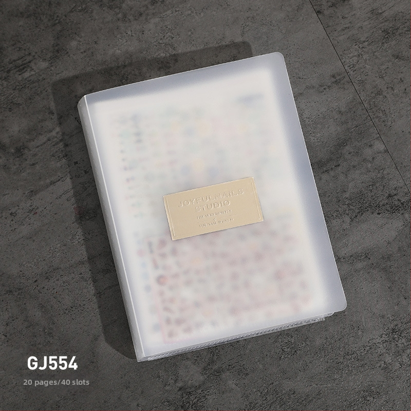 Album na skladovanie nálepiek na nechty – japonský štýl, priehľadný, prachotesný, pre nálepky na nechty, zobrazenie a usporiadanie, 33 g, doska na zobrazenie nechtového umenia, základné balenie