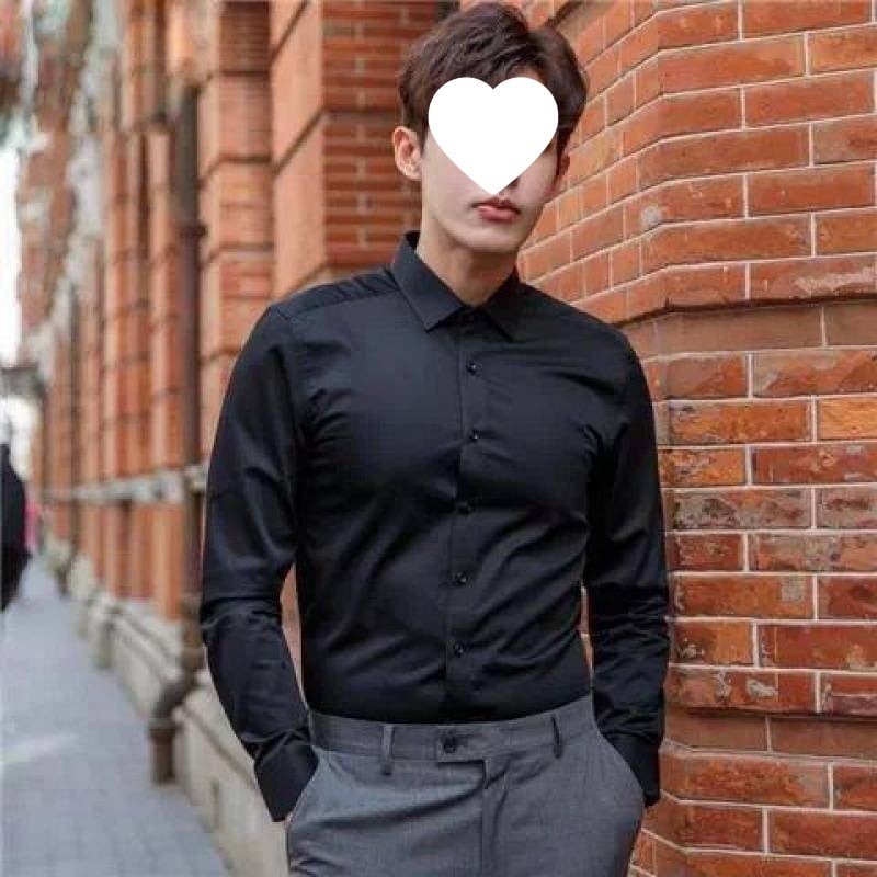 Ανδρικό πουκάμισο με επένδυση φλίς, μακριά μανίκια, γιακά τύπου stand, στενή γραμμή, πολυεστέρας (Πολυεστέρας; φλίς επένδυση; μακριά μανίκια; γιακά τύπου stand; στενή γραμμή)