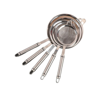 304 rozsdamentes acél – merítőkanál finom hálószűrővel a szójatejhez, csúszásmentes, dupla kampó, égés elleni védelem