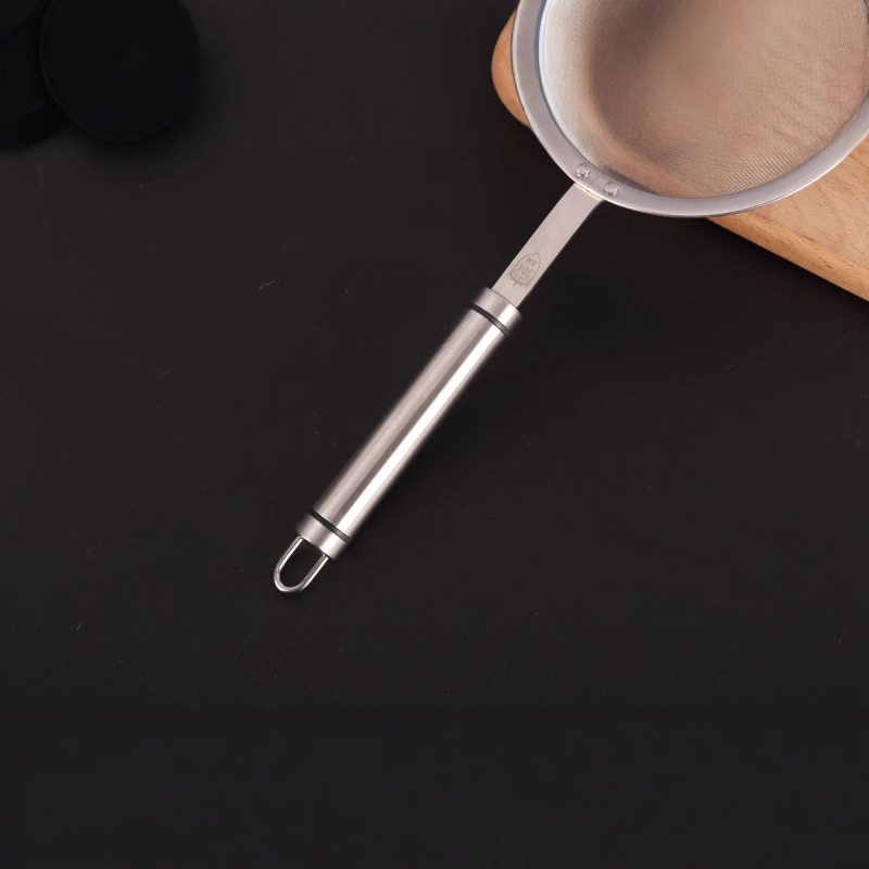 304 rozsdamentes acél – merítőkanál finom hálószűrővel a szójatejhez, csúszásmentes, dupla kampó, égés elleni védelem