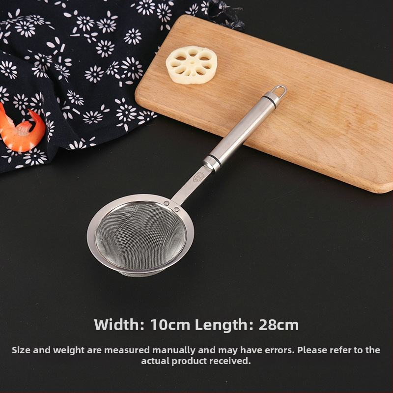304 rozsdamentes acél – merítőkanál finom hálószűrővel a szójatejhez, csúszásmentes, dupla kampó, égés elleni védelem