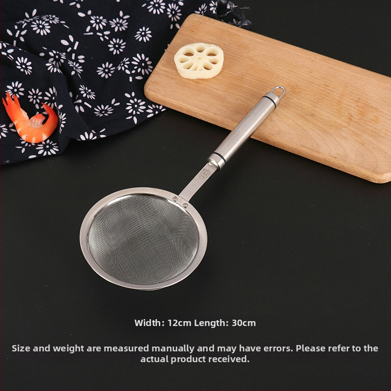 304 rozsdamentes acél – merítőkanál finom hálószűrővel a szójatejhez, csúszásmentes, dupla kampó, égés elleni védelem